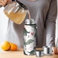 thumbnail image 4 of 20 Oz Cute Dinosaur Pattern Coffee Tumbler Double Wall Insulated Stainless Steel Water Bottle | Metal Reusable Thermoses Flask with Cup Cap | Leak & Sweat Proof with Anti-Dust Lid, 4 of 7