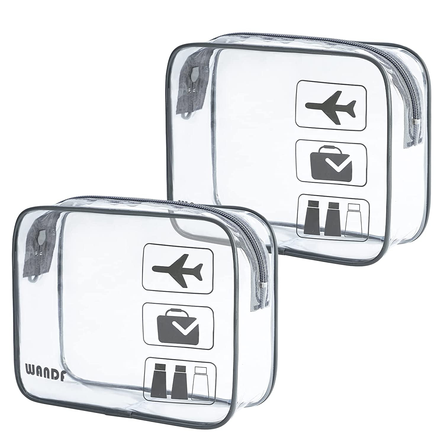 TSA Approved Clear Travel Toiletry Bag (2PACK) – Cableinth