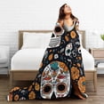 thumbnail image 5 of ZICANCN Throw Blanket Dead Skull Muertos Dark , Couch Ultra Soft Micro Fleece Sofa Bed Camping Travel Blanket for Adults, 80"x60", 5 of 8
