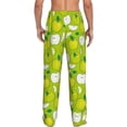 thumbnail image 3 of Picia Green Apple Mens Soft Woven Cotton Elastic Waistband Sleep Pajama Pant Lounge Sleep Pant With Pockets And Drawstring-XX-Large, 3 of 9