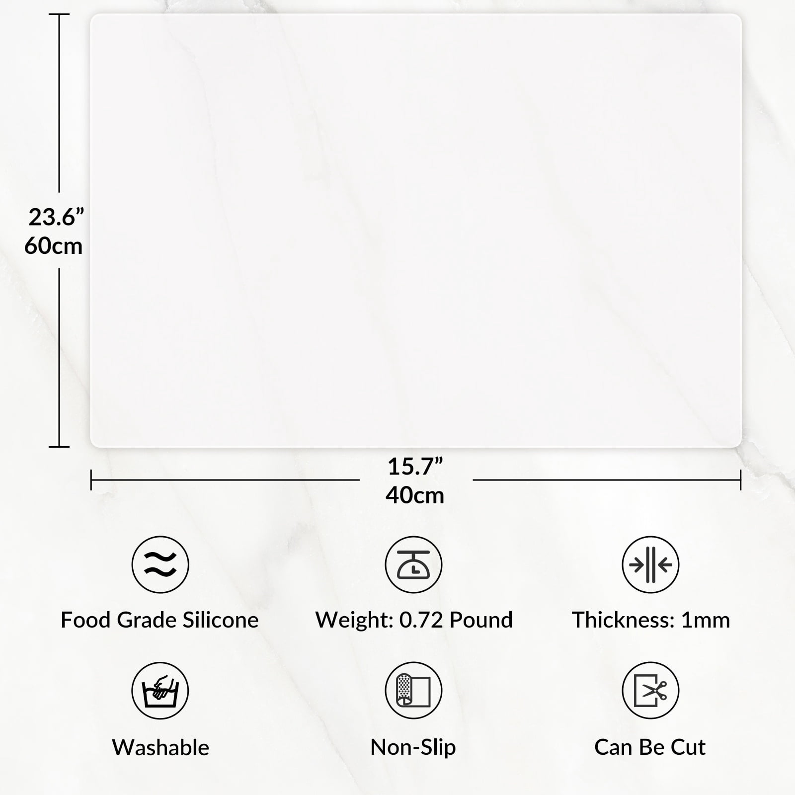 Goldeer Silicone Mats for Kitchen Counter Heat Resistant Table Mat for Air Fryer Silicone Countertop Protector Nonskid Desk Saver Safe