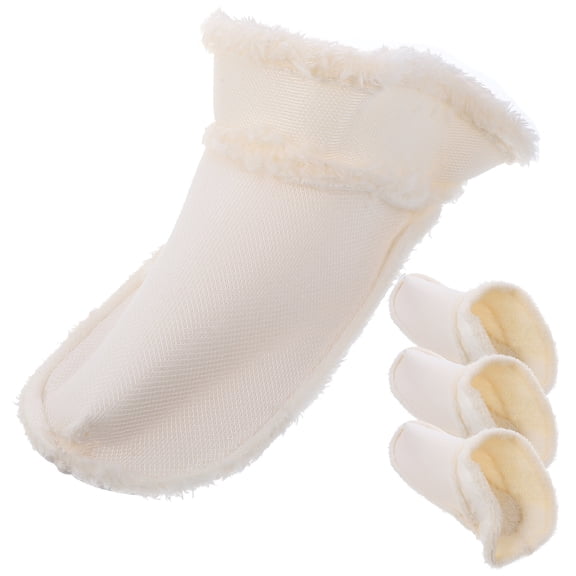 6 Pairs House Slippers for Men Inner Clog Footwear Lining Fleece Shoe Cover Liner