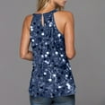 thumbnail image 6 of CheerKidz Women's Sequined Round Neck Pullover Tops 2025 Trendy Summer Blouse,Casual Sleeveless Shirt,Loose Fits Fashion Tops for Party(Navy,M), 6 of 7