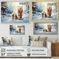 thumbnail image 4 of Designart "Starlit Bond of Polar Bears I" Animals Framed Wall Art Decor - Modern Farmhouse Blue Bear Entryway Framed Wall Art, 4 of 6