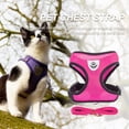 thumbnail image 3 of Arnés para perros y gatos chaleco para gatitos correa de plomo para caminar para entrenamiento (Rose Red S) Sywqhk Libre de BPA, 3 of 6