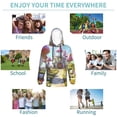 thumbnail image 5 of Fotbe Dreamy Mushroom House Pattern Youth Pullover Hooded Sweatshirt, Boys Hoodie, Kangaroo Pocket Hoodie for Kids Girls -Medium, 5 of 6