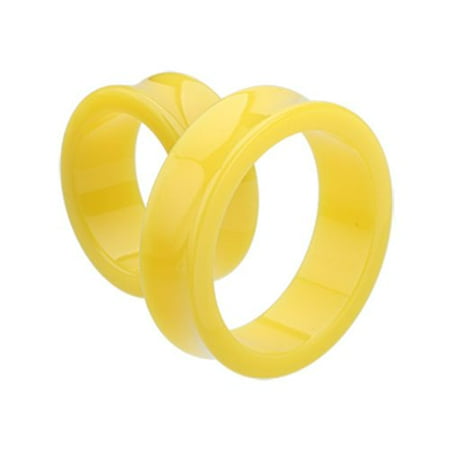 

Supersize Neon Colored Acrylic Double Flared Ear Gauge Tunnel Plug