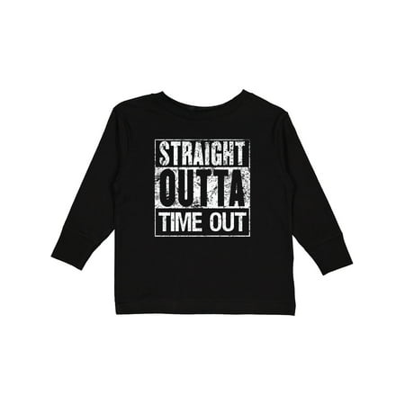 

Inktastic Straight Outta TIme out Gift Toddler Boy or Toddler Girl Long Sleeve T-Shirt