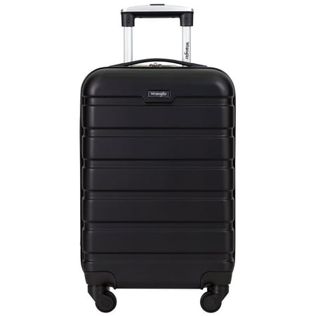 Wrangler - Wrangler 20” Carry-On Rolling Hardside Spinner Luggage Black ...