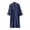 Navy, variant on Traditional Hanfu Midi-length Nightdress Tie-belt Bathrobe Loose Breathable Pajamas for Men Black L