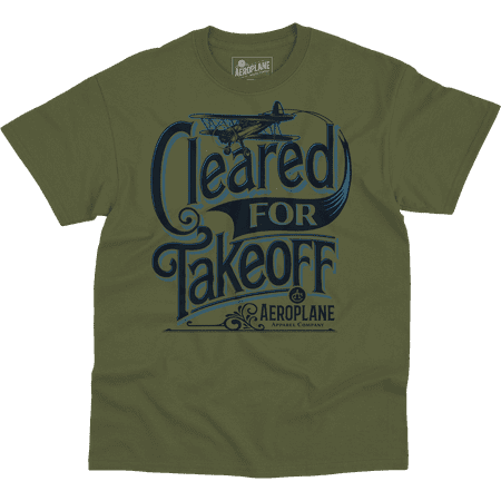 Cleared for Takeoff Aeroplane Apparel T-Shirt Moss XLarge