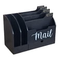 thumbnail image 3 of Organizador de Correspondencia de Madera con Múltiples Compartimentos y Cajón para Ordenar Cartas Sobres Papeles Accesorios Adecuado para Oficina negro, 3 of 8
