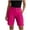 *Hot Pink, variant on VBVC Women's High Waist Cargo Bermuda Shorts,Button Fly Utility Hiking Shorts For Women,Ladies Summer Knee Length Workwear Shorts with Pockets,Black,S-2XL