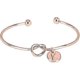 thumbnail image 1 of Rose Gold Love Knot Bracelet For Women Charm Cuff Bangle Bridesmaid Jewelry, 1 of 5