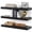 Black, variant on Mifurn 23.6'' Floating Shelves for Wall, Wall Mounted Wood Shelves for Bedroom, Bathroom, Kitchen, Set of 3, Black