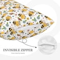 thumbnail image 4 of Salouo Bee and Flowers Print Print Pillow Case Cover,Wrinkle-Free Bed Pillow Cover Pack of 1 Home Decor Fade-Resistant and Stain-Resistant ,Pillows Not Included -16"x24", 4 of 8
