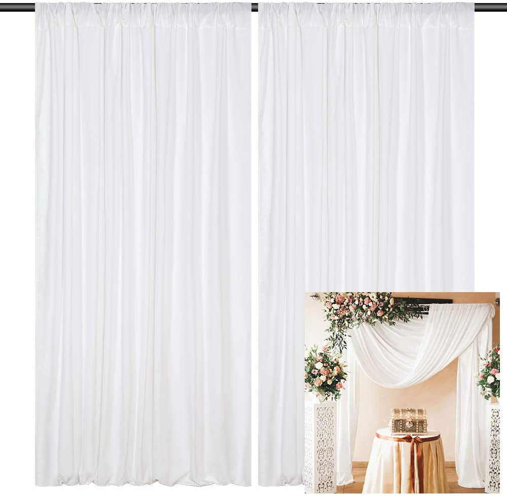 Wedding Backdrop Polyester Curtains 10x8ft Wedding Arch Kit Aobor Arrangement Swag Curtains for Ceremony Reception Backdrop Decoration