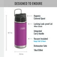 thumbnail image 4 of Thermos ICON Series Kid's Stainless Steel Spout Water Bottle, Plum, 18oz, 4 of 8