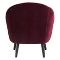 thumbnail image 2 of Elle Decor Nico Velvet Accent Chair and Ottoman Set Merlot Red, 2 of 5