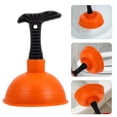 thumbnail image 2 of Desatascador de fregaderos y desagües Mini desatascador con mango Potente desatascador de fregaderos de cocina y baño con gran poder de succión para desatascar fregaderos y desagües., 2 of 7