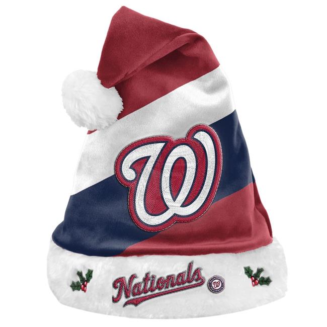 Forever Collectibles 9279793594 Washington Nationals Basic Santa Hat