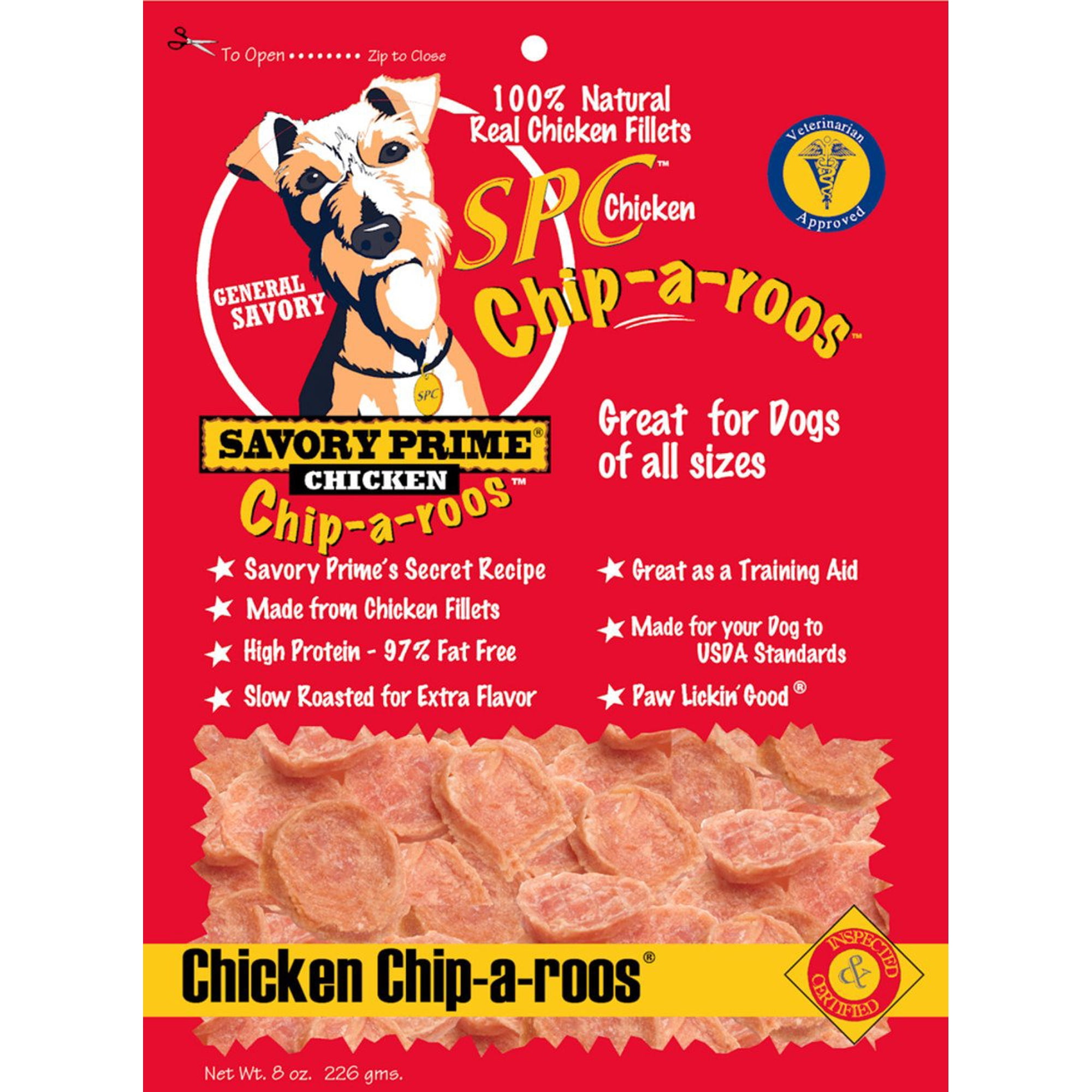 Savory Prime Chicken Chip-a-Roos Dog Treats, 8 Oz.