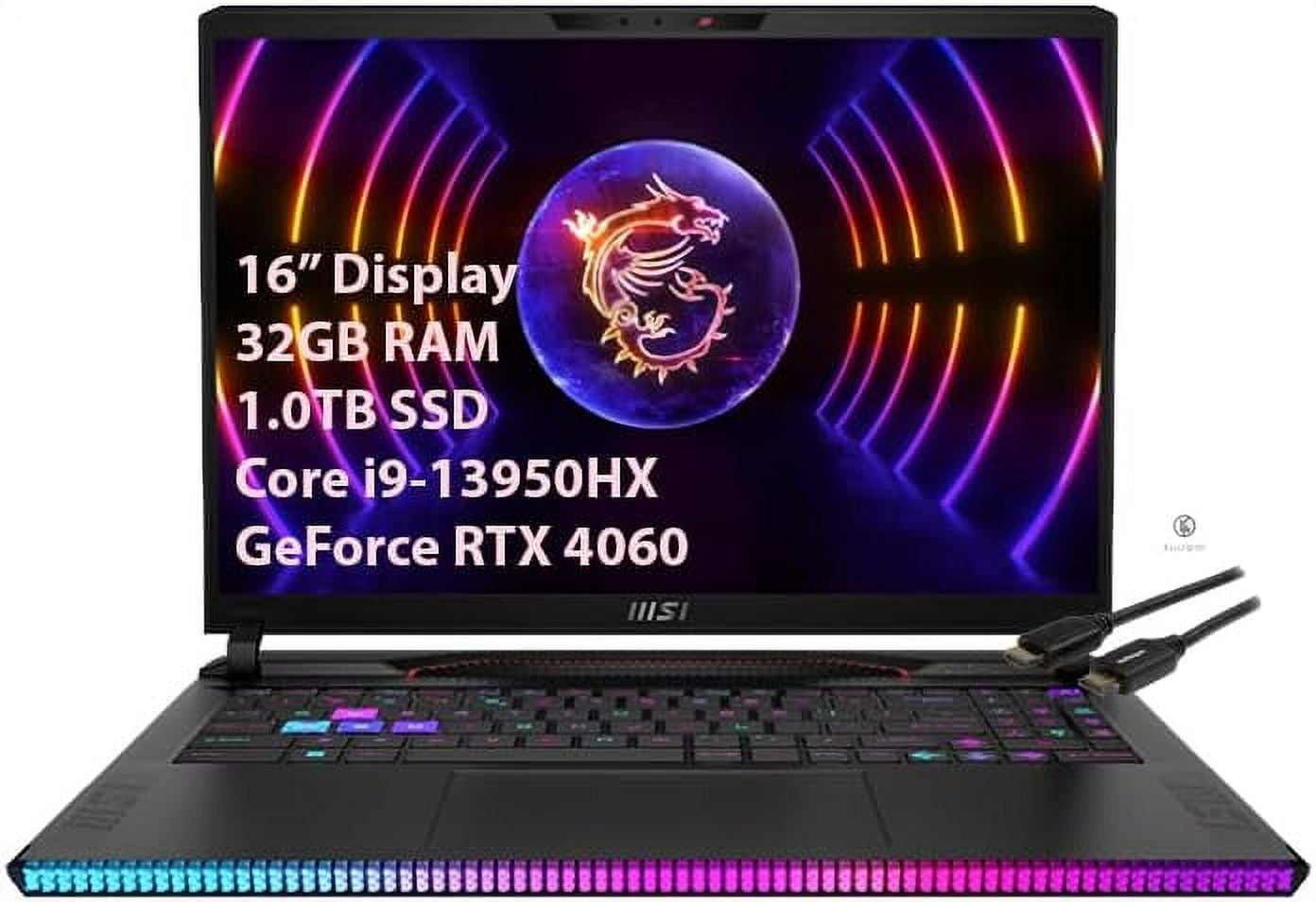 MSI Raider GE68HX 16" FHD+ 144Hz Gaming Laptop Intel Core i9-13950HX RTX 4060 32GBDDR5 1TB NVMe SSD Win 11