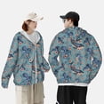 thumbnail image 3 of Rocae Underwater Animals and Flowers Print Breathable Sun Protection Hoodie Quick-Dry Lightweight Long Sleeve Hoodie Unisex Running Sports Shirt Small, 3 of 9