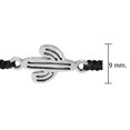 thumbnail image 4 of AeraVida Minimalist Casual Dessert Cactus Sterling Silver Charm with Black Rope Adjustable Bracelet, 4 of 5