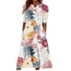 thumbnail image 1 of Vestido de Manga Corta para las Mujeres Estampado Cuello Redondo con Bolsillos, Vestido de Verano Sexy Y Casual para las Mujeres, 1 of 5