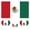 A017- Q, variant on Country Flag, Waterproof, Sports, Small Heart, Temporary Patriotic Mexico Flag Face Decals for Game Day, Event Gatherings, and Personal Decorative Use