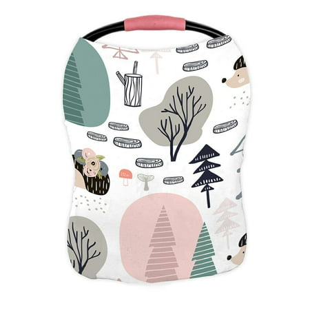 ECZJNT hedgehog forest elements Nursing Cover Baby Breastfeeding Infant Feeding Cover Baby Car Seat Cover