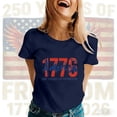 thumbnail image 3 of Independence Day T Shirts for Women Summer Casual Short Sleeve Crewneck America 1776 Graphic Tees Patriotic Tshirts, 3 of 5