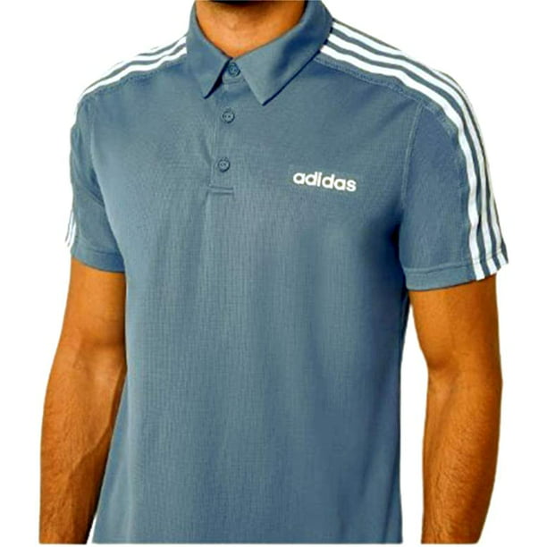 ghost Independent Seasickness adidas Men's D2M 3S Climalite 3 Button Tech Ink White Polo Shirt Size Small  - Walmart.com