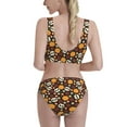 thumbnail image 3 of Daiia Skulls printed 2 piece Swimsuit Bikinis for Women High Waisted Racerback Bathing Suits Summer Tummy Control Scoop Neck Swimwear-X-Large, 3 of 8