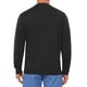 thumbnail image 3 of Suéter de punto de cuello alto para hombre INSPIRE CHIC, color sólido, con media cremallera, suéter tipo polo, talla L, negro, 3 of 5