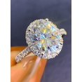 thumbnail image 3 of 1Pc 3ct oval Moissanite Engagement Ring Handmade Sterling Silver Rings With Gift Box For Her With Anniversary Gift Idea Valentines Gift For Wife Fine Jewelry Gift (Randomly send box colors), 3 of 5