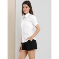 thumbnail image 4 of INSPIRE CHIC Chemise de Bureau Essentielle pour Femmes à Manches Bouffantes, Col en Pointe, Boutonnée, 4 of 6