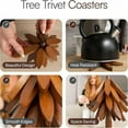 thumbnail image 5 of Minibee Christmas Tree Style Tree Trivet Set – Natural Tree Trivet Set for Hot Dish, Pot, Bowl, or Teapot, Eco-Friendly Kitchen Accessory, 5 of 9
