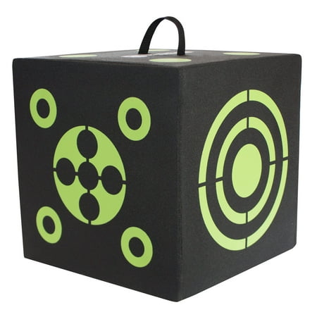 Elkton Outdoors 6-Sided 3D Cube Reusable Archery Target Constructed with Rapid Self Healing XPE Foam for all Arrow