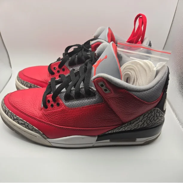 A i r-Jor-dan 3 Retro "UNITE FIRE RED" 2020 - Size 10.5 - ck5692 600 (11022-3)