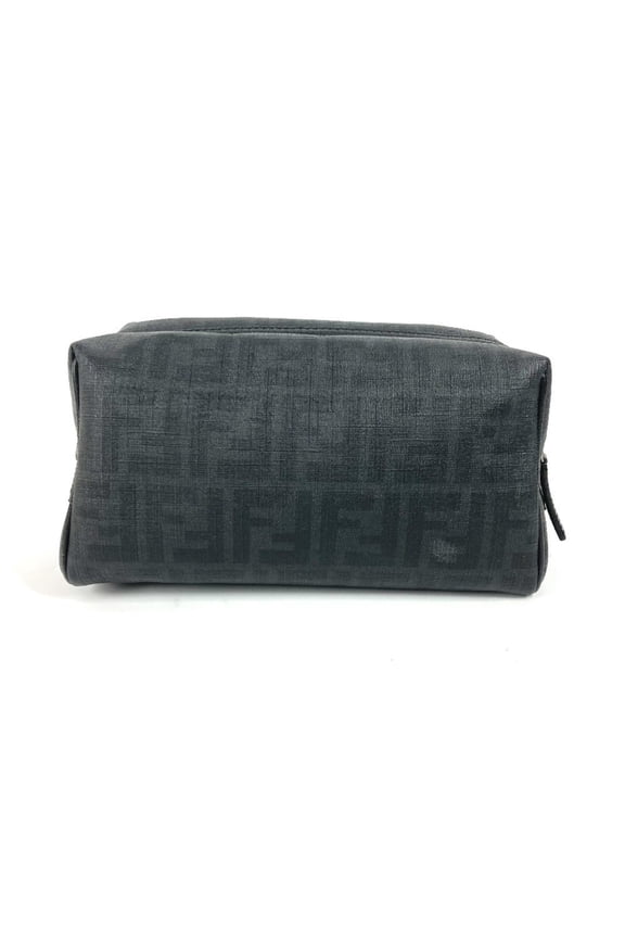 Pre-Owned FENDI ZUCCA Logo Bag Pouch Second Men's Black (Good)