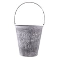 thumbnail image 1 of Miangastore Garden Wrought Iron Pail Simulation Round Iron Bucket Flower Pot Metal Flower Bucket for Home - Size S(Light Grey), 1 of 8