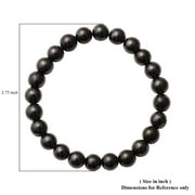 Black Shungite Beaded Stretch Bracelet for Women Beads Karelian Birthday Christmas Gifts for Women