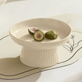 thumbnail image 4 of Ceramic Tray White Ceramic Cake Tray Dessert Rack High Leg Display Stand for Pastries Macarons and Fruit(1Pc) by JASKFLY, 4 of 7