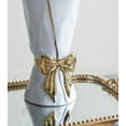 thumbnail image 5 of A&B Home White Ceramic Vase with Gold Ribbon Accent 6.7" x 6.7" x 14.8", 5 of 10