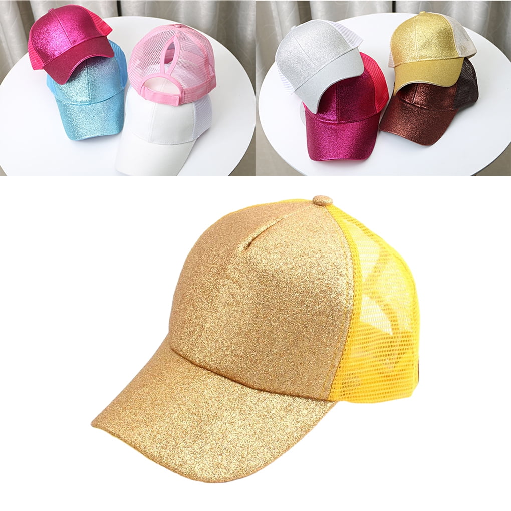 Thinsony Adjustable Baseball Cap With Sun Protection Sporty Style Baseball Ball Hat Polyester Sun proof Hats Baseball Caps gold