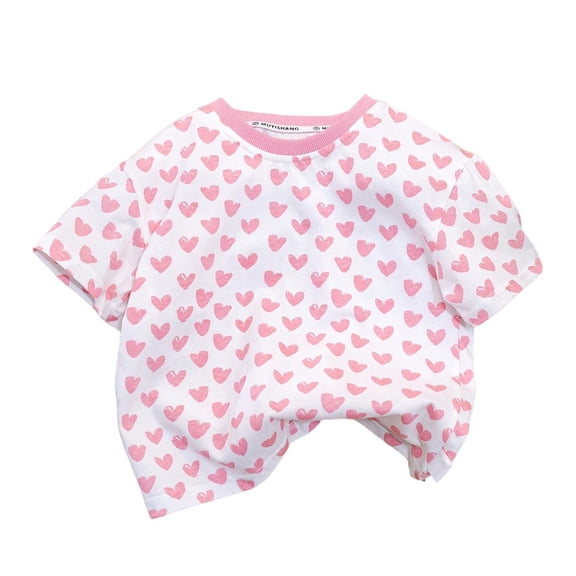 Aofany Baby Toddler Girls Printed T Shirt 6Months-8Years Short Sleeve Crew Neck Summer Tops Tees for Casual Daily