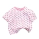 thumbnail image 2 of Blusas y camisas de manga corta con cuello redondo para niña, camiseta de verano con estampado de corazones, manga corta, top holgado y dulce de moda para bebé, top de algodón para niña., 2 of 5