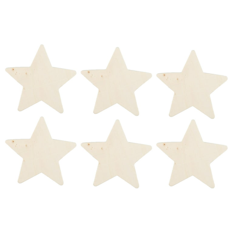Wooden Stars With Holes, Wooden Star Cutout, Star Blanks, Wooden Shapes,  Wood Craft Shapes, Wooden Embellishments, Wooden Cut Out, 10 Pieces 
